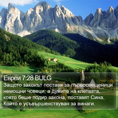 Евреи 7:28 BULG Bible Verse Image