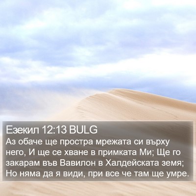 Езекил 12:13 BULG Bible Verse Image