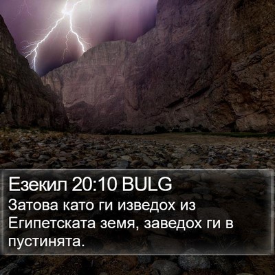 Езекил 20:10 BULG Bible Verse Image