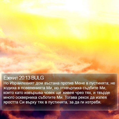 Езекил 20:13 BULG Bible Verse Image