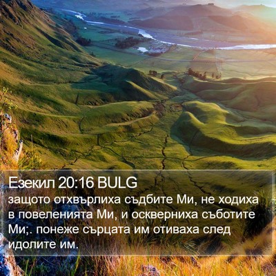 Езекил 20:16 BULG Bible Verse Image