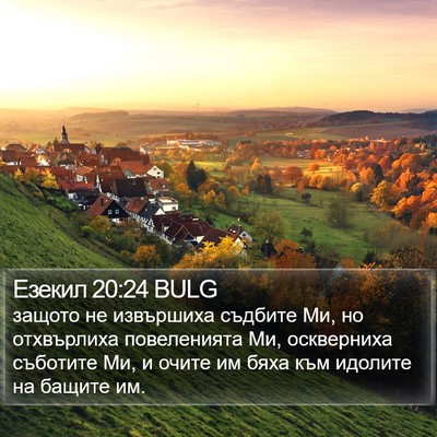Езекил 20:24 BULG Bible Verse Image