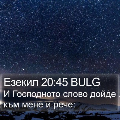 Езекил 20:45 BULG Bible Verse Image