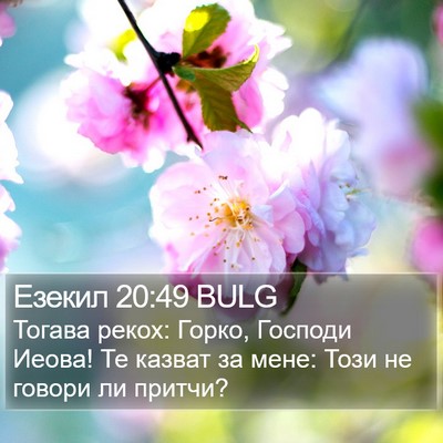 Езекил 20:49 BULG Bible Verse Image