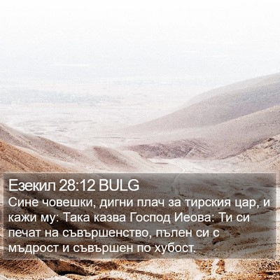 Езекил 28:12 BULG Bible Verse Image