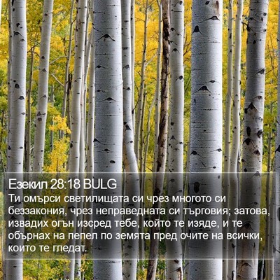 Езекил 28:18 BULG Bible Verse Image