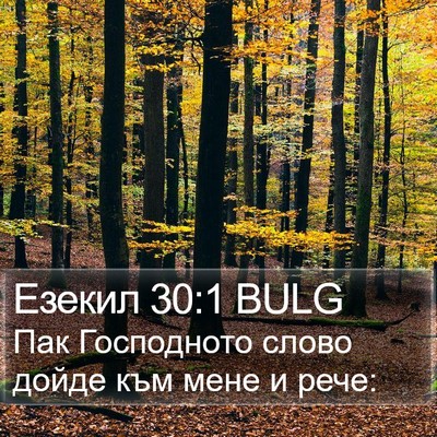 Езекил 30:1 BULG Bible Verse Image