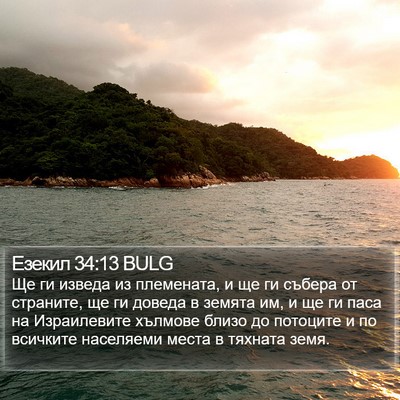 Езекил 34:13 BULG Bible Verse Image