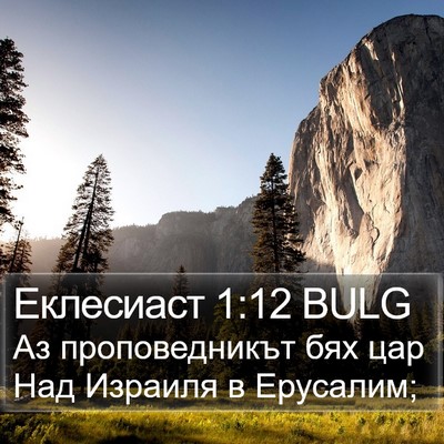 Еклесиаст 1:12 BULG Bible Verse Image