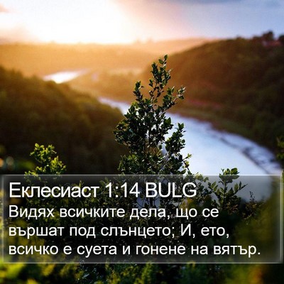 Еклесиаст 1:14 BULG Bible Verse Image