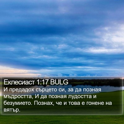 Еклесиаст 1:17 BULG Bible Verse Image