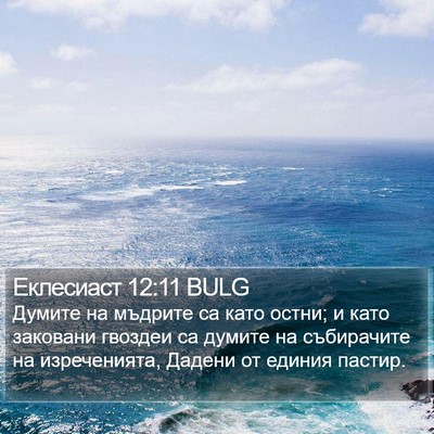 Еклесиаст 12:11 BULG Bible Verse Image