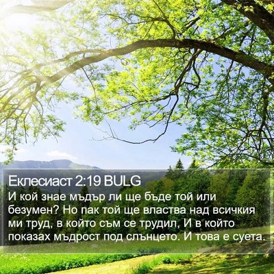 Еклесиаст 2:19 BULG Bible Verse Image
