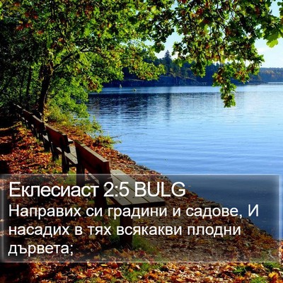 Еклесиаст 2:5 BULG Bible Verse Image