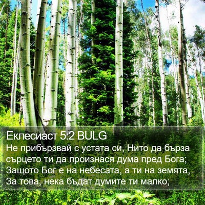 Еклесиаст 5:2 BULG Bible Verse Image