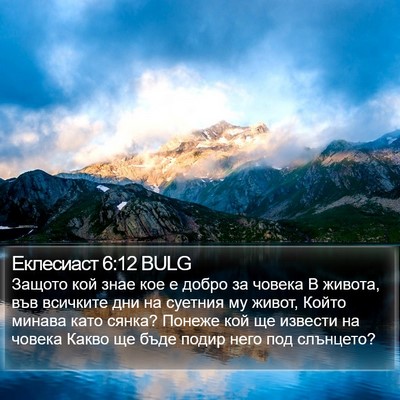 Еклесиаст 6:12 BULG Bible Verse Image