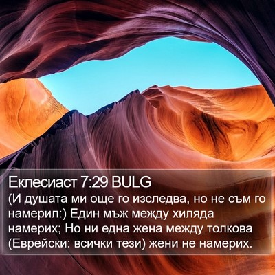 Еклесиаст 7:29 BULG Bible Verse Image
