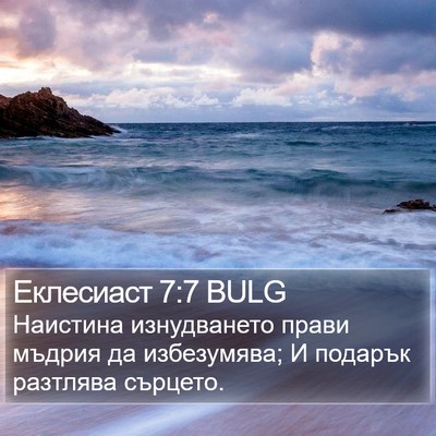 Еклесиаст 7:7 BULG Bible Verse Image