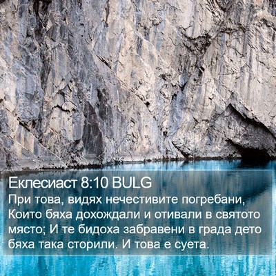 Еклесиаст 8:10 BULG Bible Verse Image