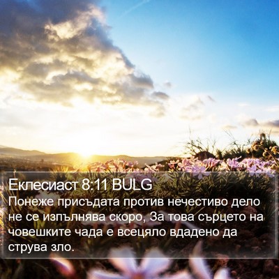 Еклесиаст 8:11 BULG Bible Verse Image