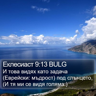 Еклесиаст 9:13 BULG Bible Verse Image