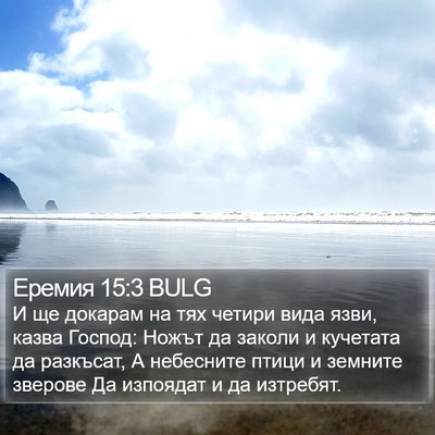 Еремия 15:3 BULG Bible Verse Image
