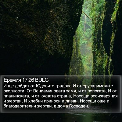 Еремия 17:26 BULG Bible Verse Image