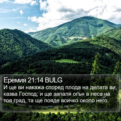 Еремия 21:14 BULG Bible Verse Image