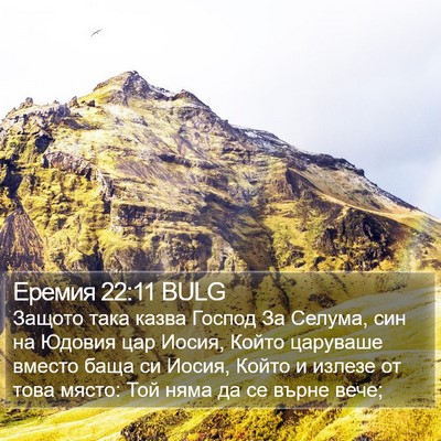 Еремия 22:11 BULG Bible Verse Image
