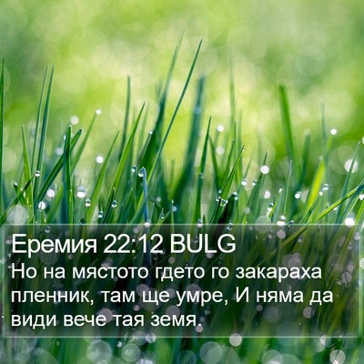 Еремия 22:12 BULG Bible Verse Image