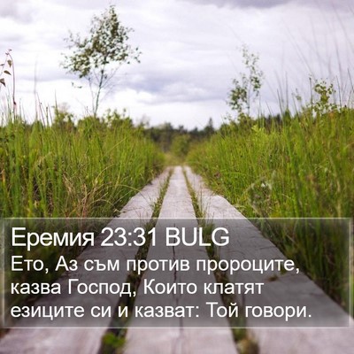 Еремия 23:31 BULG Bible Verse Image