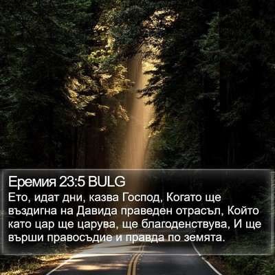 Еремия 23:5 BULG Bible Verse Image