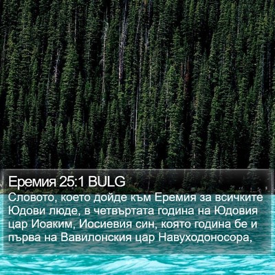 Еремия 25:1 BULG Bible Verse Image