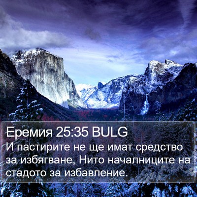 Еремия 25:35 BULG Bible Verse Image