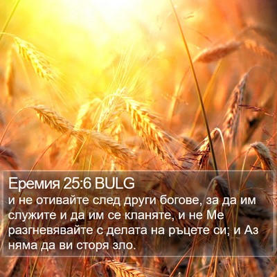 Еремия 25:6 BULG Bible Verse Image
