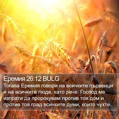 Еремия 26:12 BULG Bible Verse Image