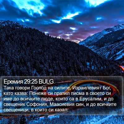 Еремия 29:25 BULG Bible Verse Image