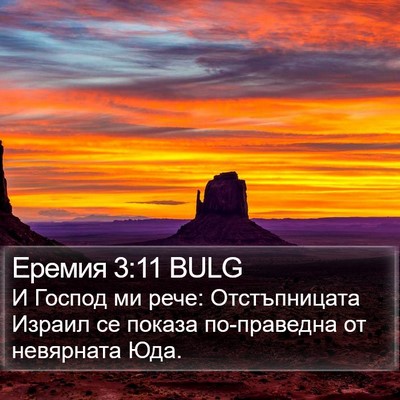Еремия 3:11 BULG Bible Verse Image