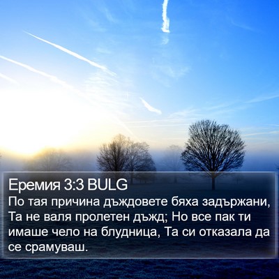 Еремия 3:3 BULG Bible Verse Image