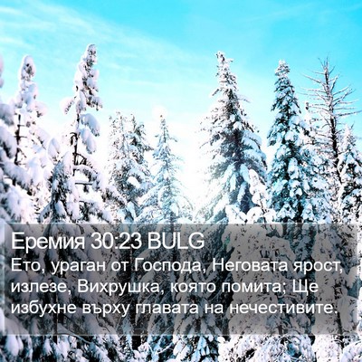 Еремия 30:23 BULG Bible Verse Image