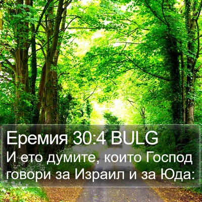 Еремия 30:4 BULG Bible Verse Image