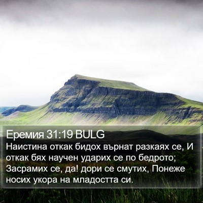 Еремия 31:19 BULG Bible Verse Image