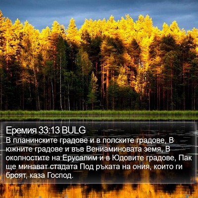 Еремия 33:13 BULG Bible Verse Image