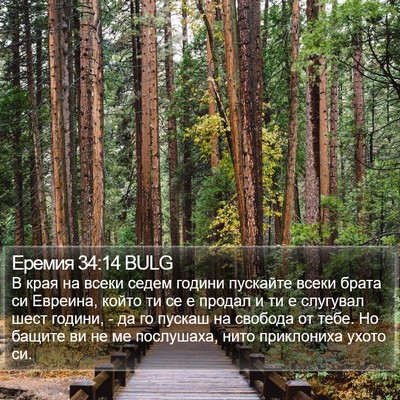 Еремия 34:14 BULG Bible Verse Image