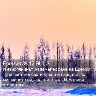 Еремия 38:12 BULG Bible Verse Image