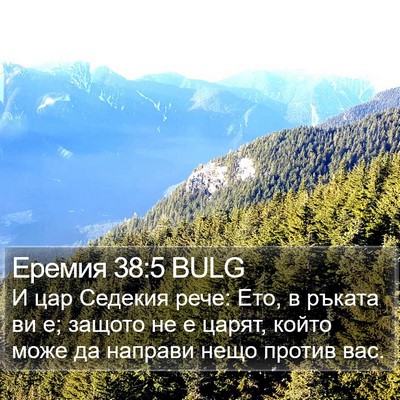 Еремия 38:5 BULG Bible Verse Image