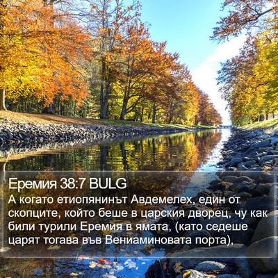 Еремия 38:7 BULG Bible Verse Image