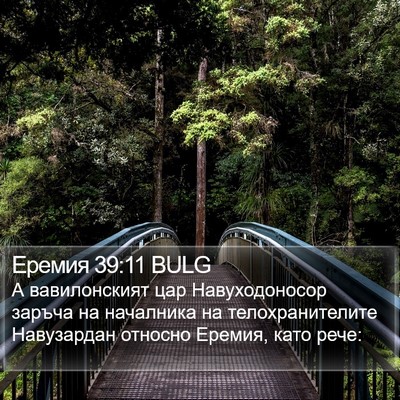 Еремия 39:11 BULG Bible Verse Image