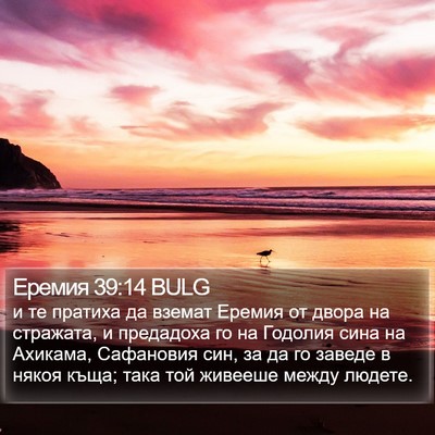 Еремия 39:14 BULG Bible Verse Image
