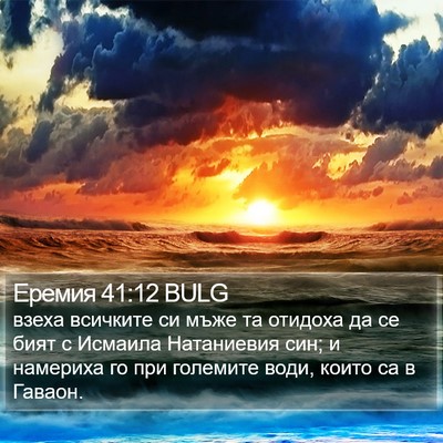 Еремия 41:12 BULG Bible Verse Image